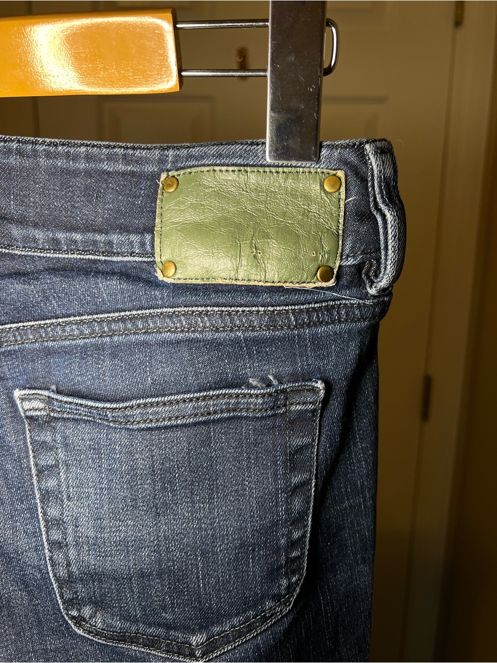 Diesel Dark Blue Low Rise Short Length Flare Jeans - Picture 3 of 5